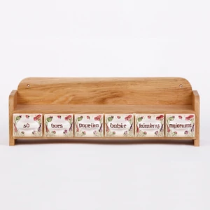 Fűszertartó – 6 fiókos,egysoros, pipacsos Fűszertartó – 6 fiókos,egysoros, pipacsos